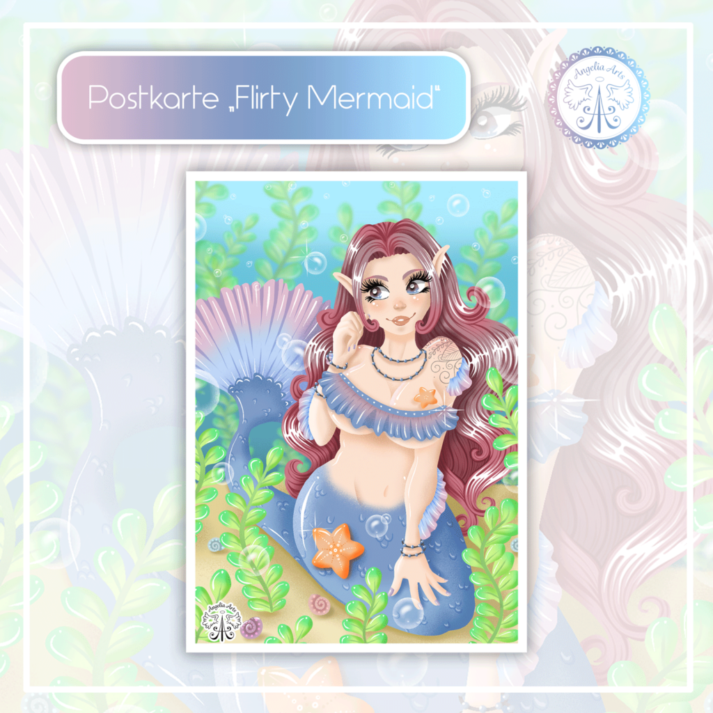 Postkarte “Flirty Mermaid”
